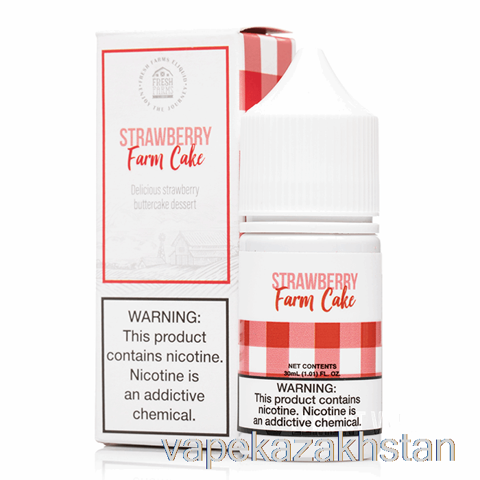 Vape Kazakhstan Strawberry Farm Cake - Fresh Farms Salts - 30mL 35mg